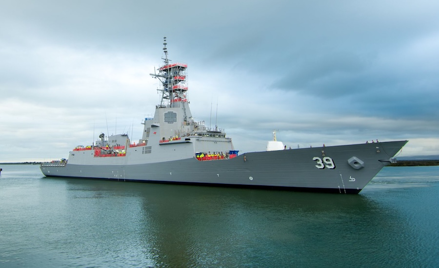 BAE Systems Australia returns HMAS Hobart to water after major refit ahead of Aegis Baseline 9, Tomahawk and Naval Strike Missile integration