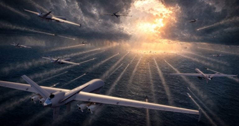 General Atomics Aeronautical Systems is positioning Wildfire as a lower-cost uncrewed aircraft for massed surveillance and strike operations. The company said it will carry a greater payload and fly farther than the MQ-9A Reaper while remaining in the same medium-altitude, long-endurance class.