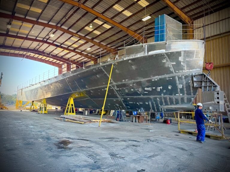 HII says its ROMULUS unmanned surface vessel program combines software for autonomous missions with a distributed shipbuilding model intended to support fleet deployment. Its Odyssey Autonomous Control Solutions software enables vessels to navigate, manage onboard systems and payloads, and coordinate with other platforms with limited human intervention.