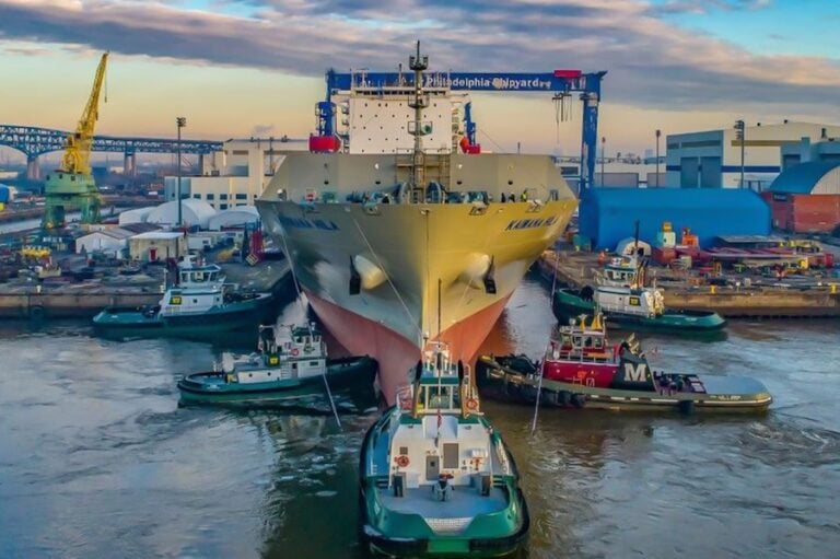 Hanwha has more than doubled the workforce at its Philadelphia shipyard to nearly 2,500 since acquiring the facility in 2024. The company is investing in training and production capacity while seeking to bring U.S. Navy shipbuilding back to the historic yard.