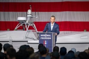 Hegseth says Saronic sea drone rescued U.S. pilots and struck Iranian naval facility in first American combat deployment