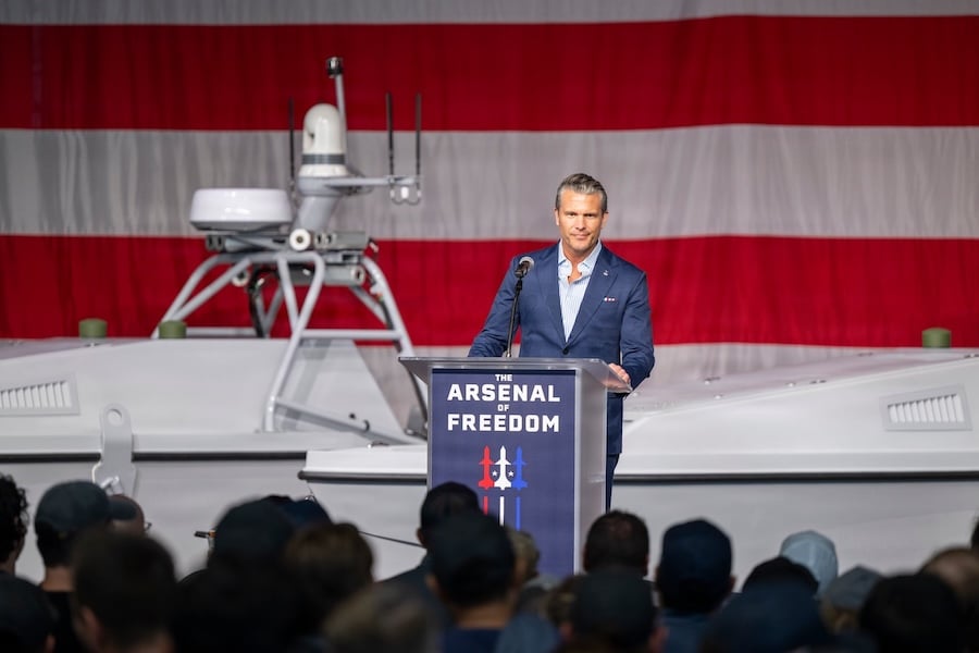 Hegseth says Saronic sea drone rescued U.S. pilots and struck Iranian naval facility in first American combat deployment