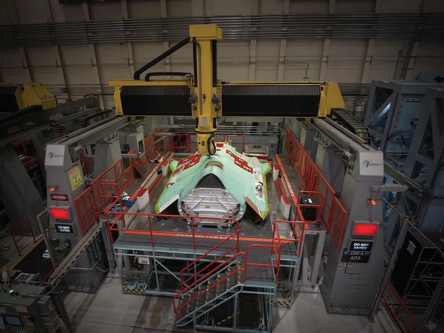 Northrop Grumman says robotics cut F-35 avionics assembly task from hours to minutes while AI expands production quality checks