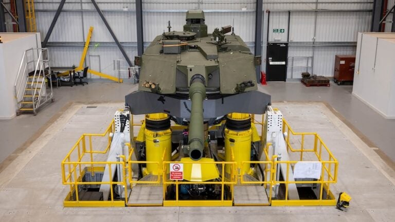 Rheinmetall UK has added a vibration test facility at its Telford site to expand domestic engineering and assurance work for Challenger 3 and future defence programmes. The system can test structures weighing up to 40 tonnes under conditions designed to replicate the movement experienced by military vehicles in service.