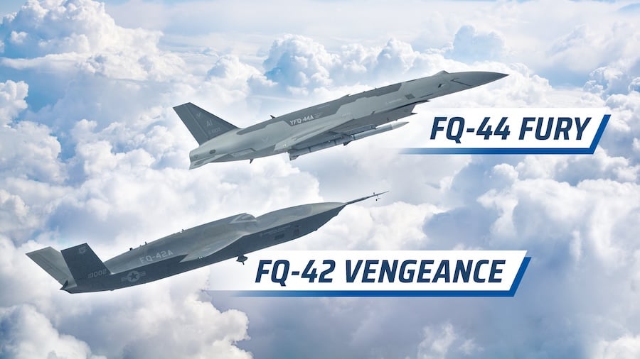 U.S. Air Force names FQ-42 Vengeance and FQ-44 Fury, confirms 500 semi-autonomous combat aircraft by 2032 in planned 1,000-aircraft fleet