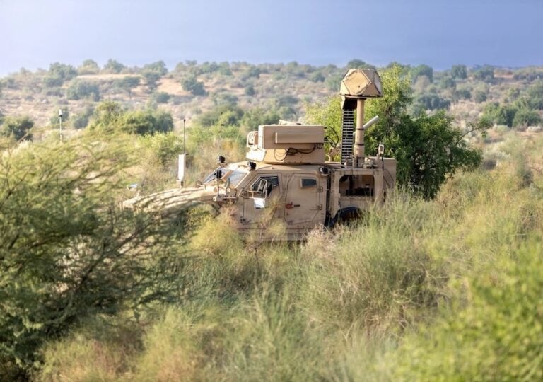 U.S. Army soldiers demonstrated a mobile counter-drone system to Indian troops during Yudh Abhyas 2026, an exercise focused in part on how ground forces operate under the threat of unmanned aircraft. Soldiers from the 11th Airborne Division deployed M-LIDS, the Mobile Low, Slow, Small Unmanned Aircraft Integrated Defeat System, at the Mahajan Field Firing Range in Rajasthan.