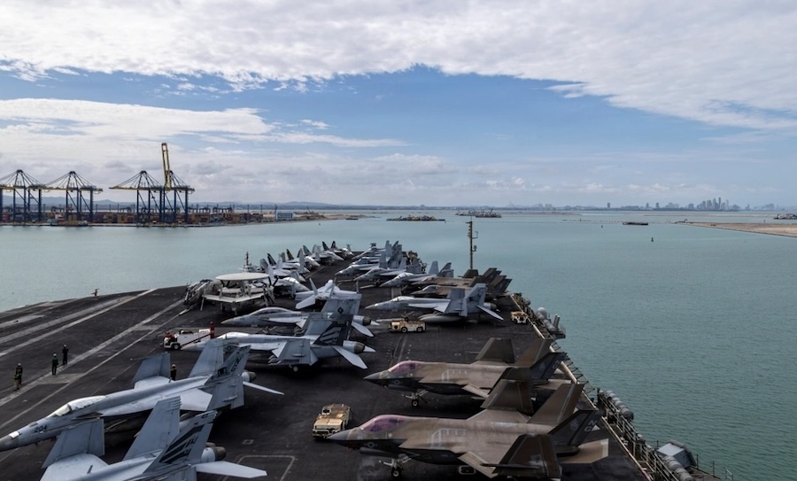 USS Abraham Lincoln carrier strike group makes Thailand port call after seven months of U.S. Central Command combat operations
