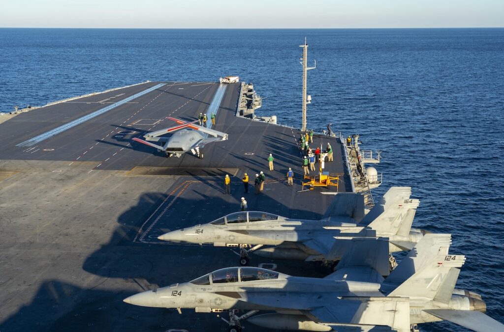 Boeing says Link 16 software test advances plans for Super Hornet crews to control MQ-25A Stingray tankers and extend mission reach