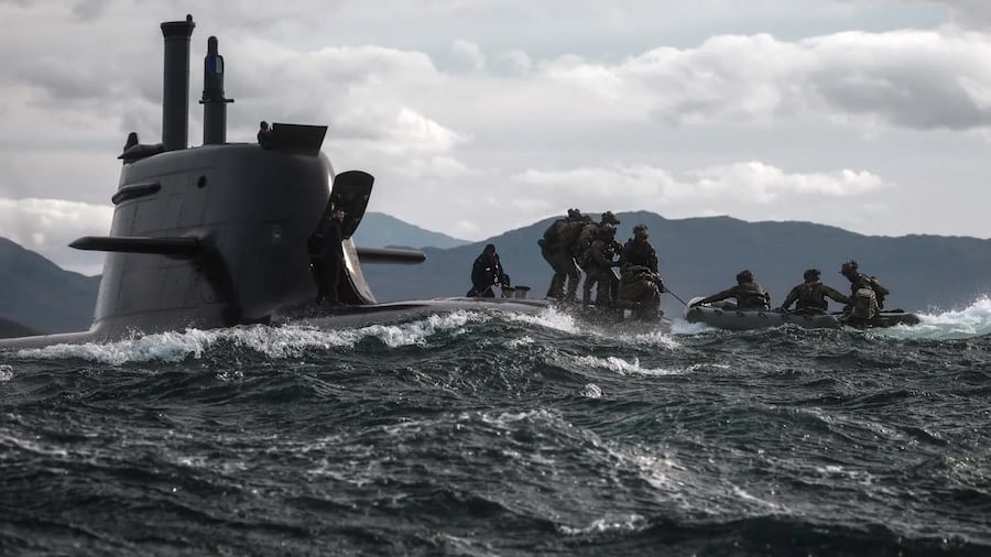 British commandos land from German submarine to direct allied naval gunfire in largest UK Commando Force test in 15 years