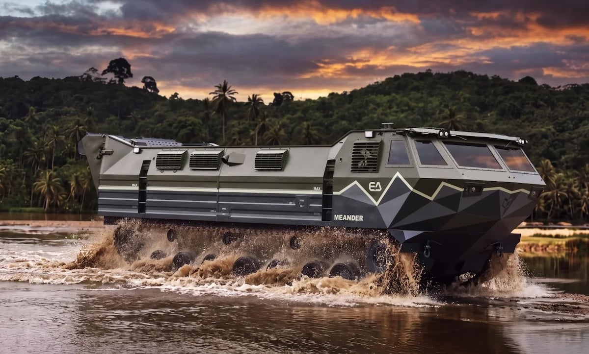 CSG unveils Meander, a 33-tonne amphibious vehicle for crossing rivers and wetlands