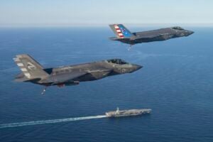 F-35C fighters complete landing and takeoff trials aboard aircraft carrier John F. Kennedy