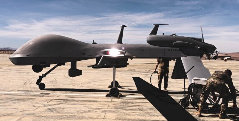General Atomics Aeronautical Systems has finished flight testing SNC’s Electronic Support Measures system on the MQ-1C Gray Eagle Extended Range. The upgrade is intended to help the U.S. Army detect and target hostile air defenses while keeping the uncrewed aircraft outside their weapon engagement zones.