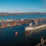 HMS Queen Elizabeth has left Belfast after the city’s first Royal Navy aircraft carrier visit since HMS Centaur in 1965. The Portsmouth-based ship paused operational training for the visit while on standby to serve as flagship of NATO’s Allied Reaction Force.