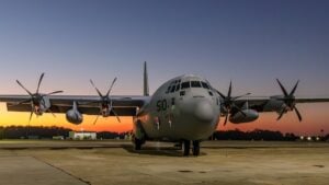 Lockheed Martin hands over first C-130J-30 to U.S. Navy for conversion into E-130J Phoenix II to support nuclear fleet communications