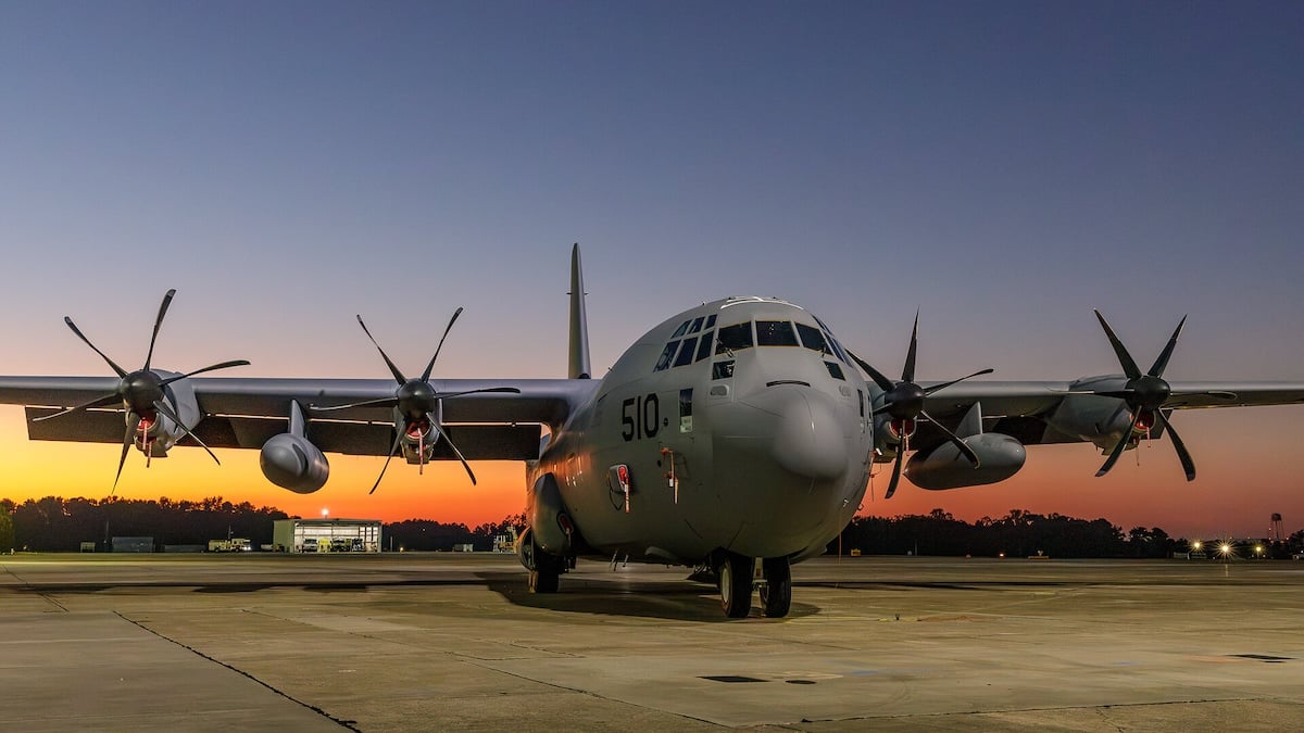 Lockheed Martin hands over first C-130J-30 to U.S. Navy for conversion into E-130J Phoenix II to support nuclear fleet communications
