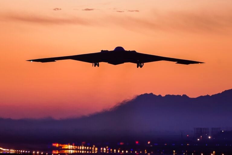 The B-2 Spirit of Kitty Hawk returned to Whiteman Air Force Base in Missouri on October 7 after Northrop Grumman completed its scheduled depot maintenance. The bomber underwent structural repairs and restoration of its stealth surfaces at Air Force Plant 42 in Palmdale, California.