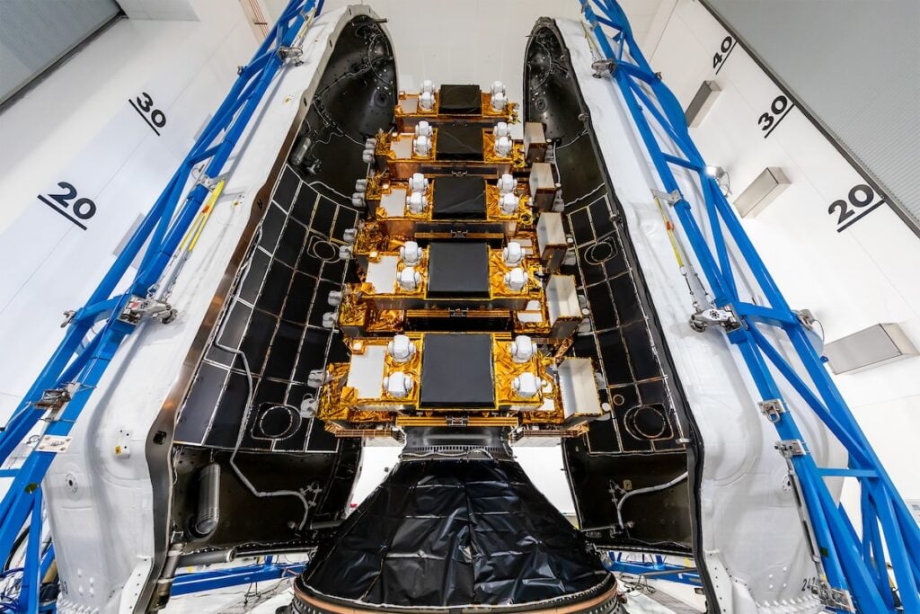 Twenty-one satellites built by Northrop Grumman have been launched and deployed for the Space Development Agency’s Tranche 1 Transport Layer. They form the company’s first orbital plane in a network designed to deliver secure tactical communications and carry missile-tracking data.