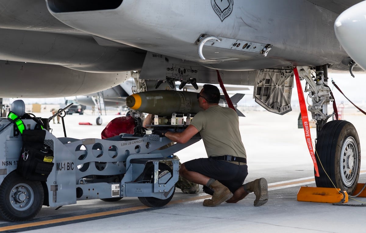 Operational F-15EX Eagle II fighters have dropped live JDAM bombs for the first time while supporting the U.S. Air Force’s Weapons Instructor Course at Nellis Air Force Base. The 142nd Wing’s aircraft operated from the Nevada base for three weeks in late August and early September 2026.