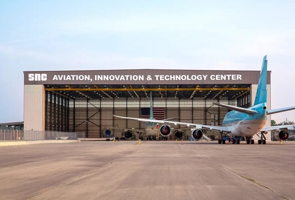 SNC presents airborne command aircraft work as Hegseth’s Arsenal of Freedom tour highlights push for new defense contractors
