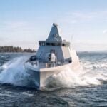 Saab has introduced Sea Giraffe AMB D, a naval radar designed to detect and track air targets at ranges of up to 250 kilometers and surface targets up to 50 kilometers. The system updates the Sea Giraffe AMB family with active electronically scanned array hardware, a new software architecture and modern processing capabilities.