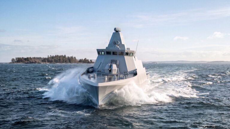 Saab has introduced Sea Giraffe AMB D, a naval radar designed to detect and track air targets at ranges of up to 250 kilometers and surface targets up to 50 kilometers. The system updates the Sea Giraffe AMB family with active electronically scanned array hardware, a new software architecture and modern processing capabilities.