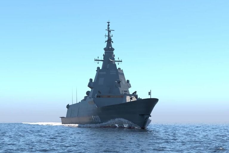 The Spanish Navy and Navantia are developing an F110 frigate variant with more missile-launch capacity and a larger role in defending naval forces against air and missile attacks. The proposed F110 IAMD would extend the Bonifaz class beyond the five frigates now under construction.