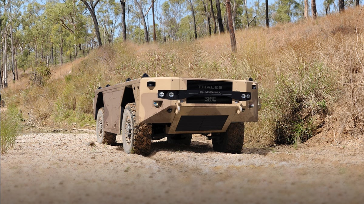 Thales says BladeHAUL is Australia’s most powerful uncrewed ground vehicle, with a 10-tonne payload capacity