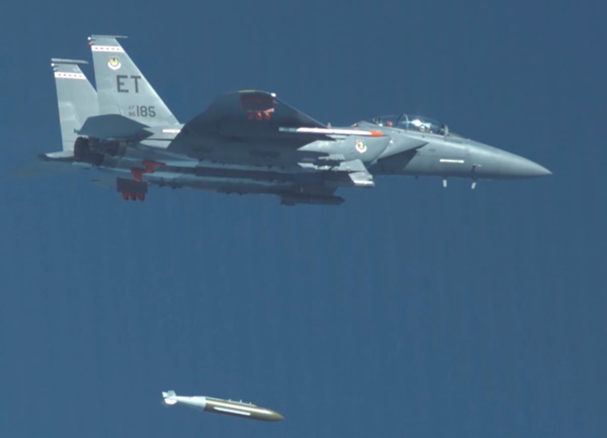 The U.S. Air Force used GBU-72/B Advanced 5K Penetrator bombs to attack hardened underground facilities housing Iranian anti-ship missiles near the Strait of Hormuz during Operation Epic Fury. Gen. Dan Caine, chairman of the Joint Chiefs of Staff, identified the weapon at a Pentagon briefing on March 19.