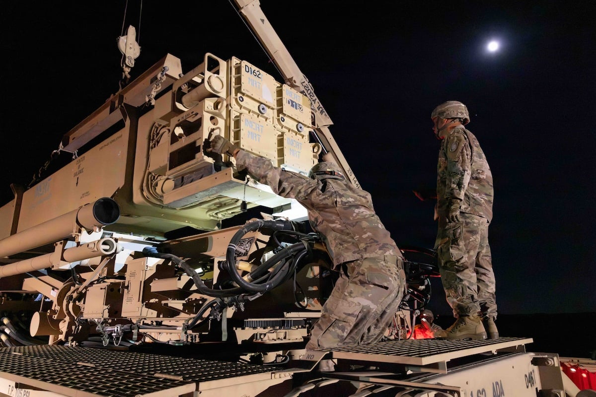 U.S. Army practices nighttime Patriot reloads to sustain air and missile defense operations
