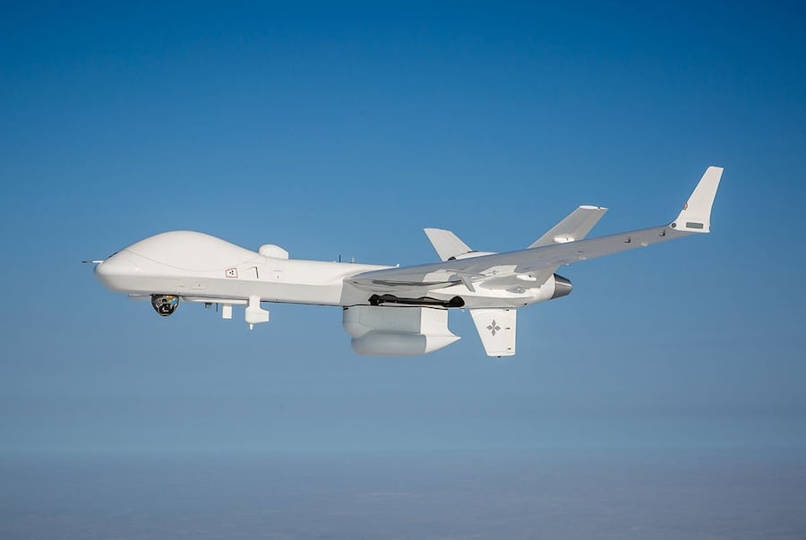 U.S. Navy evaluates MQ-9B SeaGuardian for maritime patrol missions, with long-endurance surveillance and anti-submarine capabilities