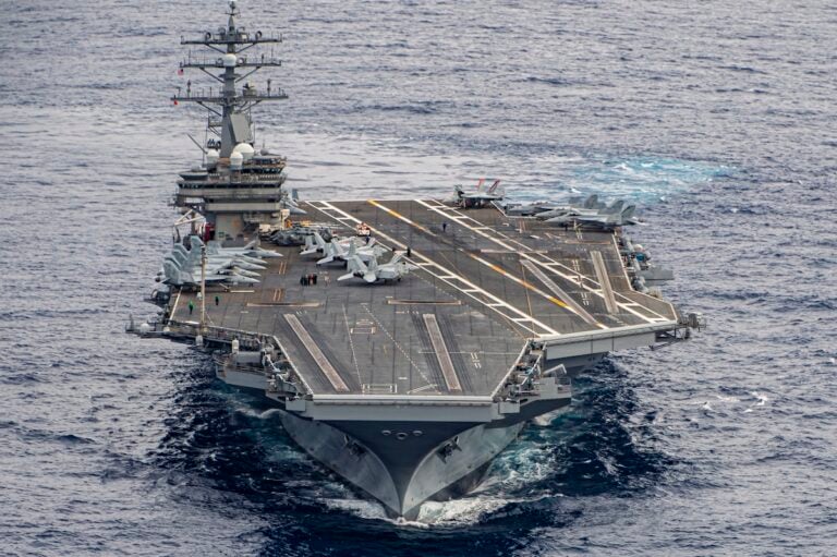 USS Ronald Reagan connected to and controlled an MQ-25A Stingray test aircraft more than 2,100 miles away while sailing in the Pacific Ocean, the U.S. Navy said. The aircraft was at Boeing’s facility in Mascoutah, Illinois, during the trial.