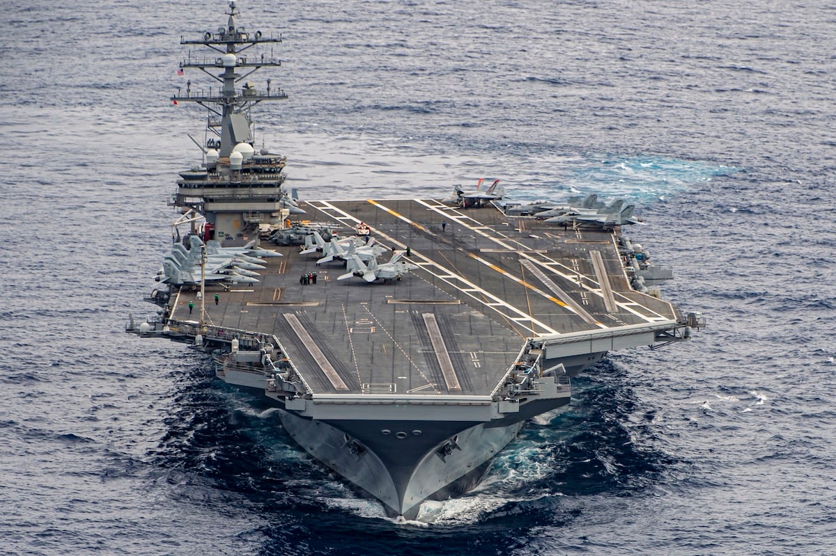 U.S. Navy remotely controls MQ-25A unmanned tanker over 2,100 miles away from USS Ronald Reagan during Pacific sea trial