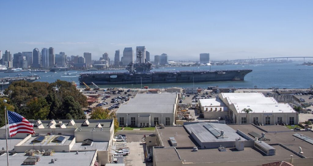 USS Abraham Lincoln’s target markings depict 103 attack drones, 34 surface vessels and 10 submarines after Operation Epic Fury