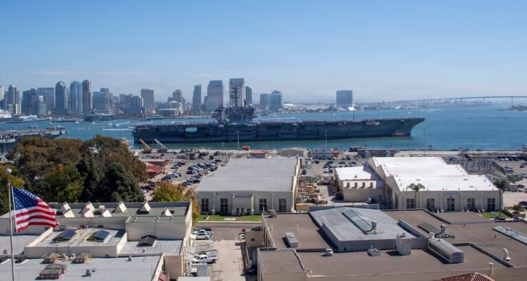 USS Abraham Lincoln returned to San Diego with target markings that differ from the destruction totals reported by War Secretary Pete Hegseth. Painted on the carrier’s island, the symbols record drone and naval targets destroyed during the Lincoln Carrier Strike Group’s six months of operations against Iran.
