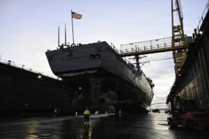 USS Arleigh Burke enters dry dock in Spain, expanding U.S. Navy maintenance capability in Europe