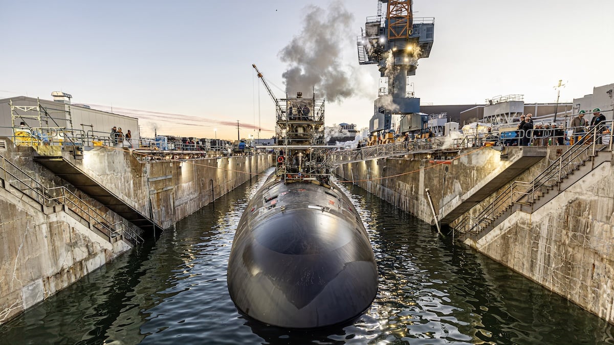 USS Washington undocks on schedule at Portsmouth Naval Shipyard ahead of further testing